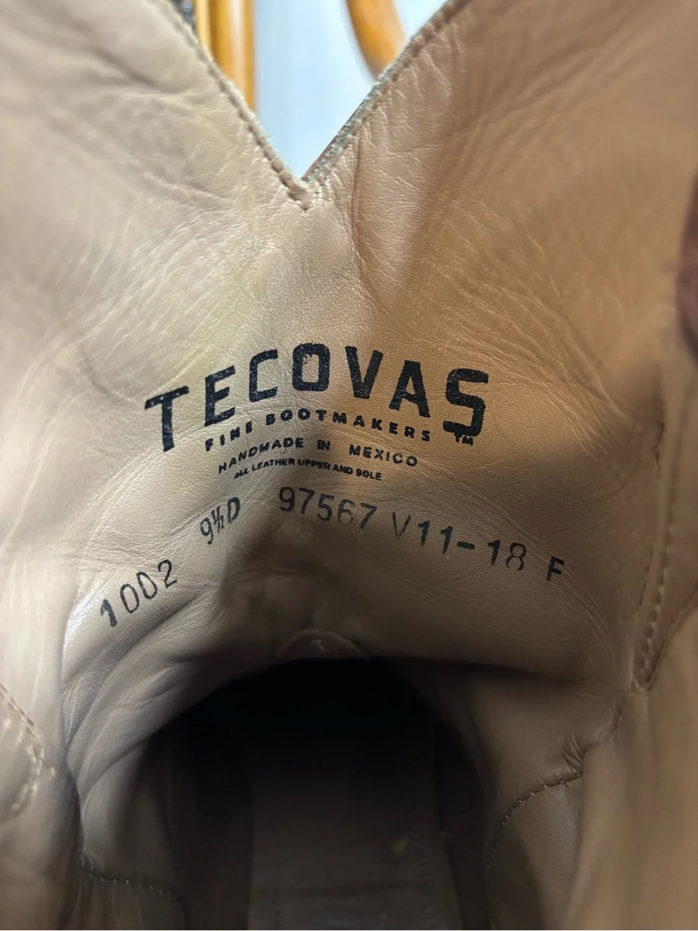 Tecovas The Earl Brown Leather Roper Cowboy Western Boots Handmade 9.5
